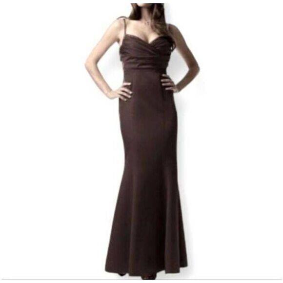 DAVID'S BRIDAL BLACK BRIDESMAID DRESS SZ.26 EUC. - Picture 1 of 9